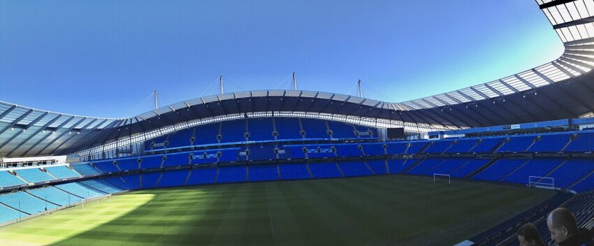 Manchester City players training at the City Football Academy