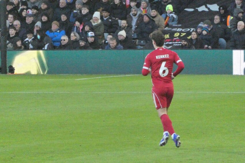 Milos Kerkez in Liverpool kit during pre-season match in Nashville