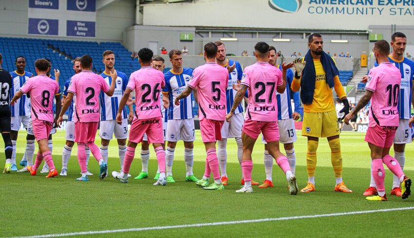 Robert Sanchez shaking hands after the match