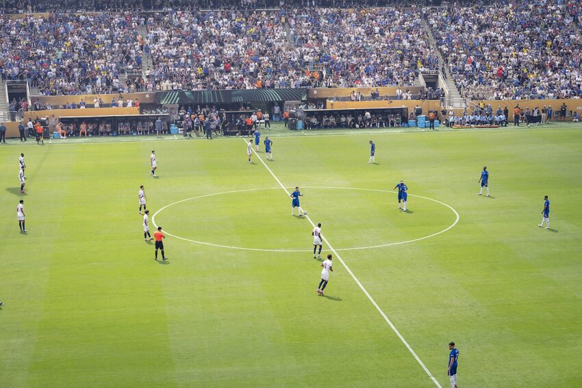 Chelsea players celebrate during their 3-0 victory over AC Milan in Jakarta