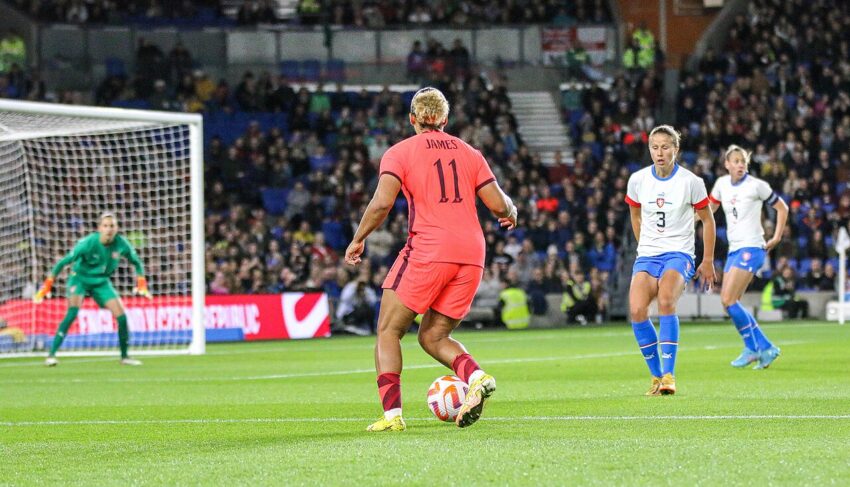 Lauren James in England women's international match against Czech Republic