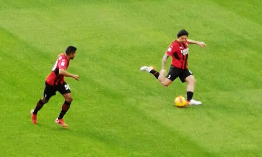 Sandro Tonali in Tottenham shirt during Sydney Super Cup match